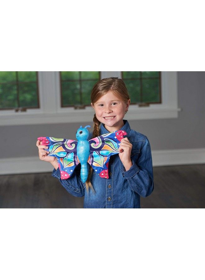 Wild Republic Huggers Butterfly Blue Plush Toy Slap Bracelet Stuffed Animal Kids Toys 8" - Image 4