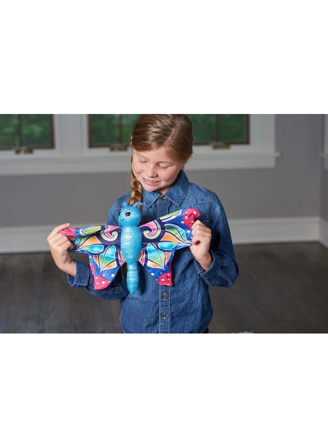 Wild Republic Huggers Butterfly Blue Plush Toy Slap Bracelet Stuffed Animal Kids Toys 8" - Image 5