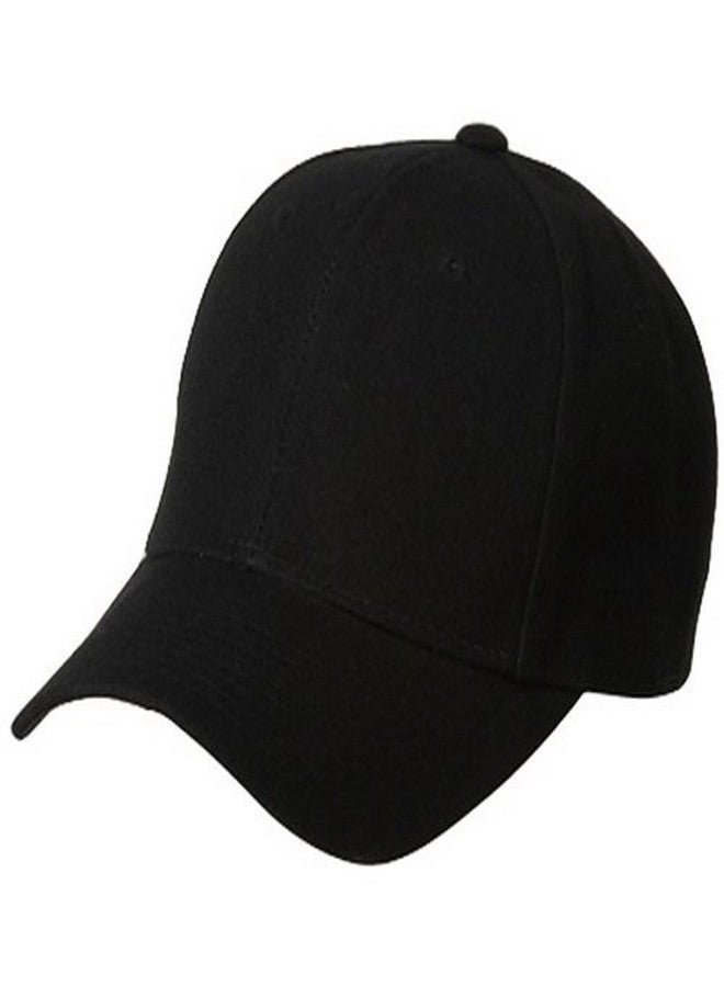 SAIFPRO Solid Black Hats for Sports Tennis Cool Trendy Cap - Image 1