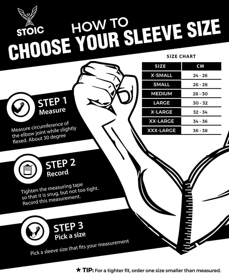 Stoic Elbow Sleeves for Powerlifting - 7mm + 5mm Thick Neoprene Sleeve for Bodybuilding, Weight Lifting Best for Squats, Cross Training, Strongman Professional Quality & Ultra Heavy Duty (Pair) - Image 4