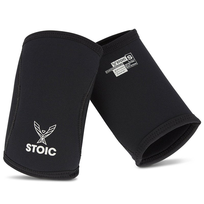 Stoic Elbow Sleeves for Powerlifting - 7mm + 5mm Thick Neoprene Sleeve for Bodybuilding, Weight Lifting Best for Squats, Cross Training, Strongman Professional Quality & Ultra Heavy Duty (Pair) - Image 5