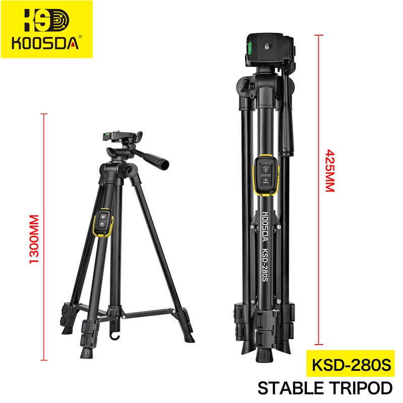 KOOSDA KSD 280S Wireless Remote Tripod  Extendable  Phone Holder  and Compatible with All Smartphones - Image 2