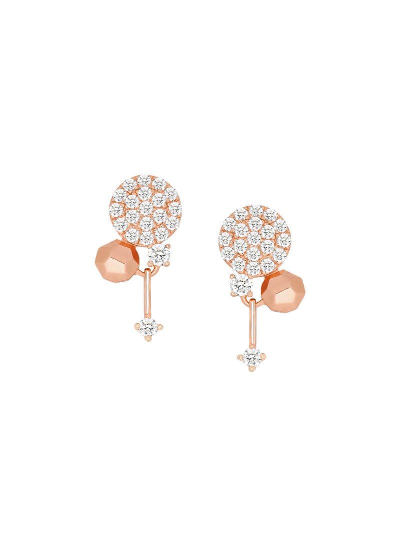 AWNL Women's Earrings with CZ Diamonds and Rose Gold Plated, Sterling Silver Gift for Women Wife Girlfriend Dark Sky Park Collection  - Image 3