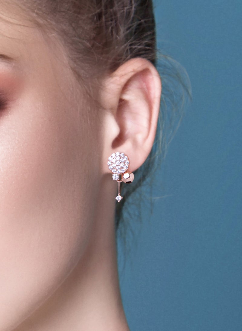 AWNL Women's Earrings with CZ Diamonds and Rose Gold Plated, Sterling Silver Gift for Women Wife Girlfriend Dark Sky Park Collection  - Image 2