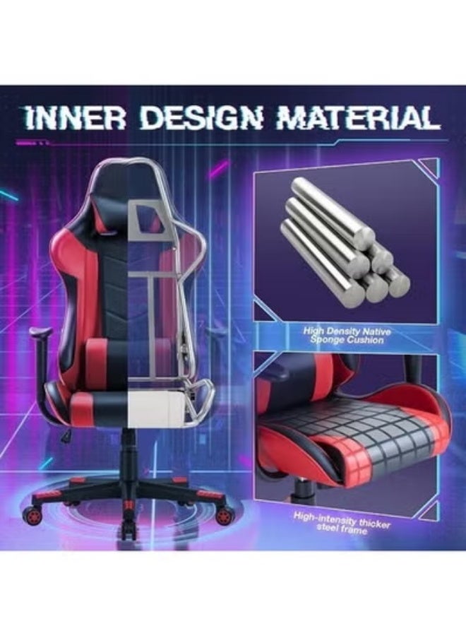 Ergonomic Gaming Chair with High Back Design, Adjustable Height, Headrest and Lumbar Support, Reclining Computer Chair for Gaming and Office Use - Image 3