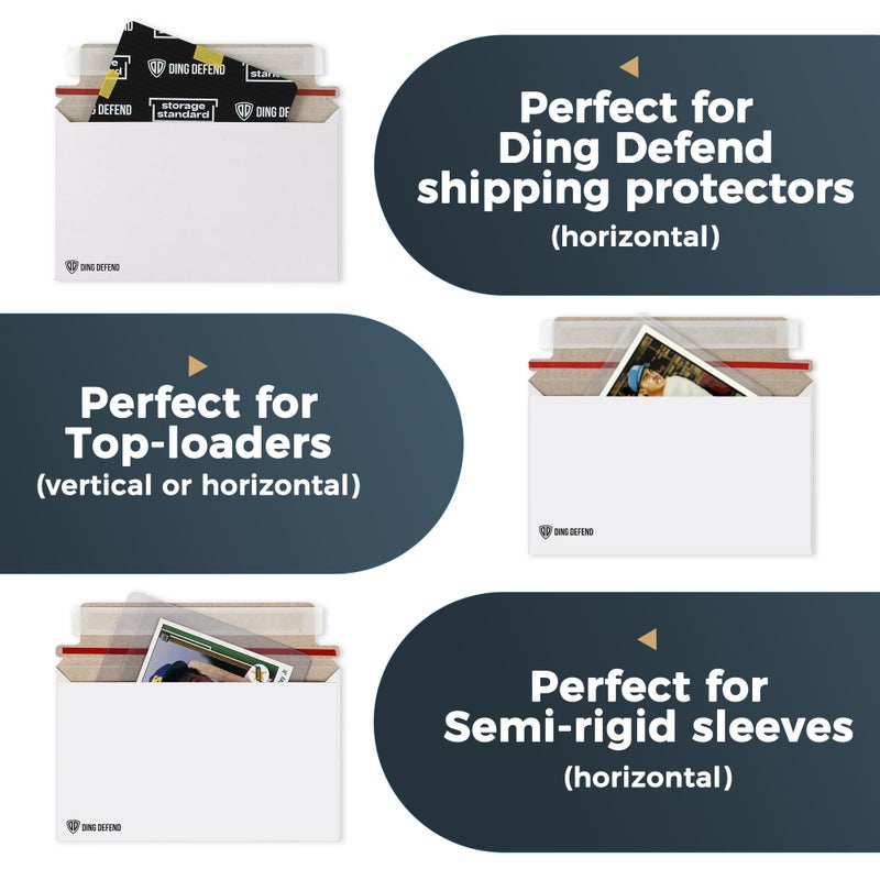 Storage Standard 510-Pack Card Shipping Envelopes - 7 x 4.35 Inches Trading Cards Self-Adhesive Mailers, Perfect Fit for Semi-Rigid Sleeves, Toploaders & Ding Defend Protectors - Hobby Mailing Supplies - Image 4