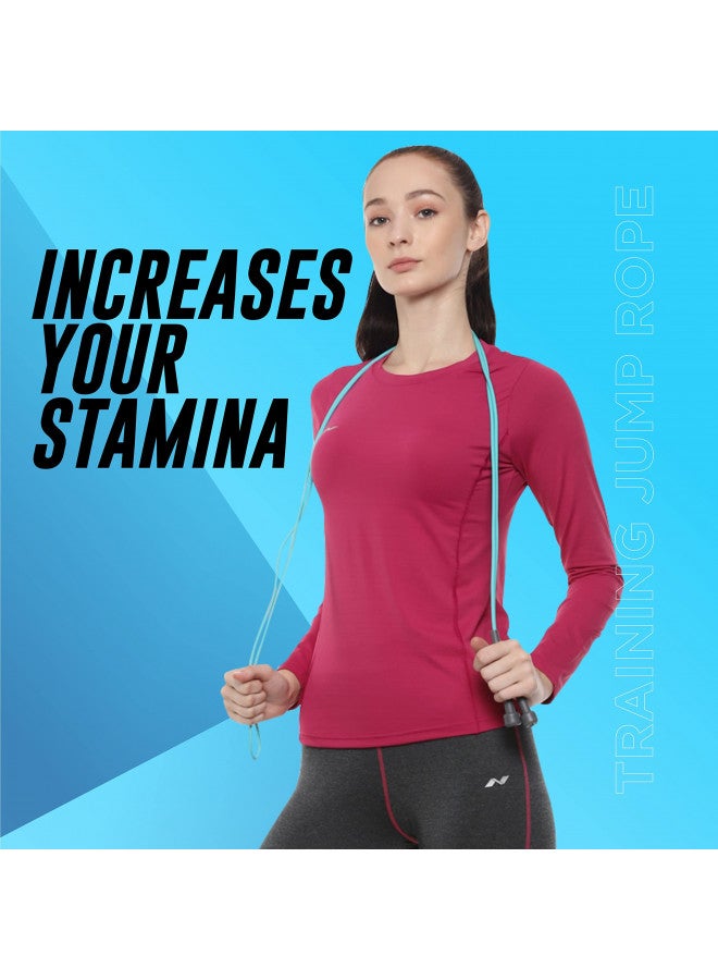 Nivia Trainer Skipping Rope for Men & Women | Color: Blue | Size: Free and Adjustable | Material: Polyvinyl Chloride | Use for Cardio Exerice, Workout, Warmup & Weight Loss Training - Image 2