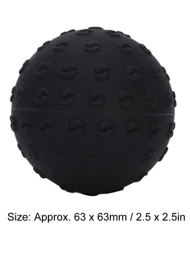 إسكدنيا كرات تدليك لاكروس للعلاج لعضلات مؤلمة: الكتفين، الرقبة، الظهر، القدم، الجسم - عمق الأنسجة، نقاط الزناد، عقد العضلات، اليوغا وإطلاق الفاسيال - باللون الأسود - Image 2