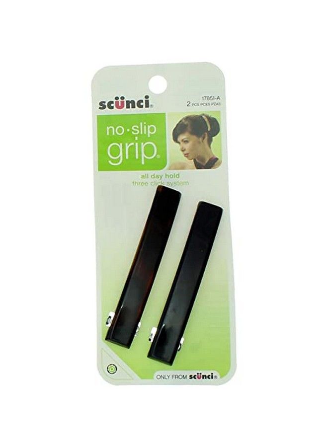 Scunci 1785103A048 No Slip Grip Barrettes Assorted Colors Woman Unisex 3 Packs Of 2 Count - Image 1