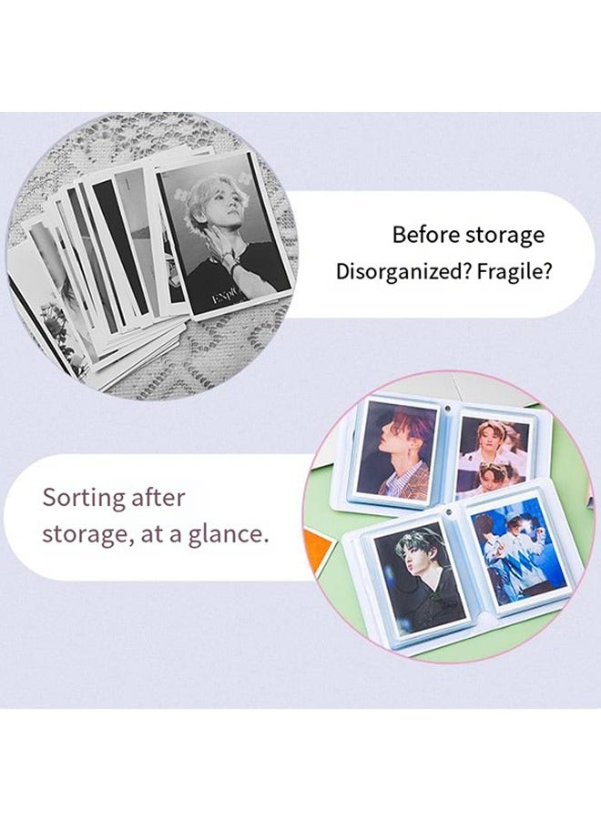 3 Inch Mini Photo Al Heart Hollow Card Binder Kpop Holder For Collecting Picture Name ID Business Cards Photos Camera 40 Pockets - Image 2