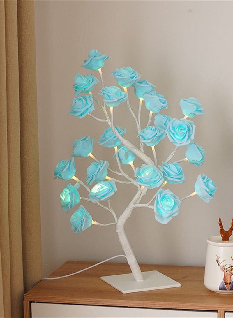 Loquat Light Removable Plastic Base USB Switch LED Simulation Rose Tree Decoration Night Light 14*6*33cm  - Image 1
