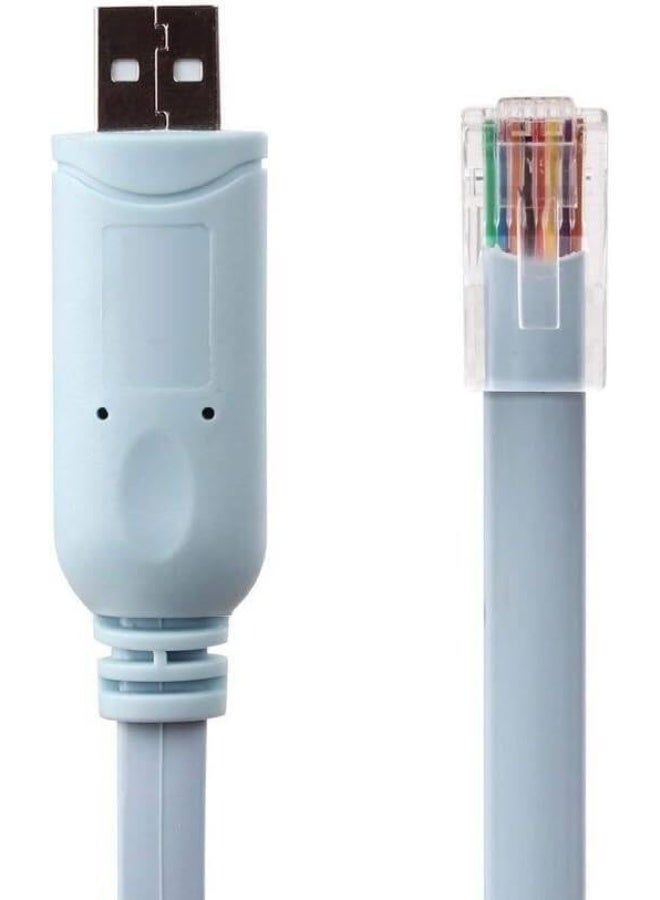 VEOTECH FTDI USB-A to RJ45 Console Cable - 1 Mbps / 250 MHz Nickel Plated Connectors Debug, Configuration, Network Management Cable 1.8 Meters - Image 4