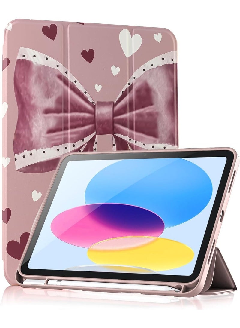آيباد (A16) الجيل الحادي عشر 11 بوصة 2025/الجيل العاشر 10.9 بوصة 2022 مع حامل قلم، غطاء خلفي مرن من مادة TPU لجهاز آيباد 10، غطاء حماية ذكي ثلاثي الطي مع خاصية التشغيل/الإيقاف التلقائي (النمط 1) - Image 2