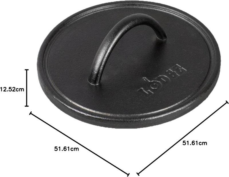 Lodge Multi-purpose L8RFIP 8 Inch Seasoned Cast Iron Grill Press, Black Natural material - Image 4
