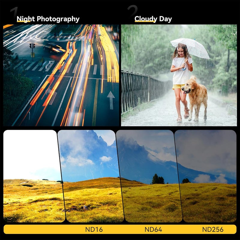 Ulanzi ULANZI PK03 ND Filter Set Compatible with DJI OSMO Pocket 33 Pack ND16 ND64 ND256 Magnetic Filters Ultra Lightweight Only 12g Multi Coated HD Optical Glass Aluminum Frame - Image 3