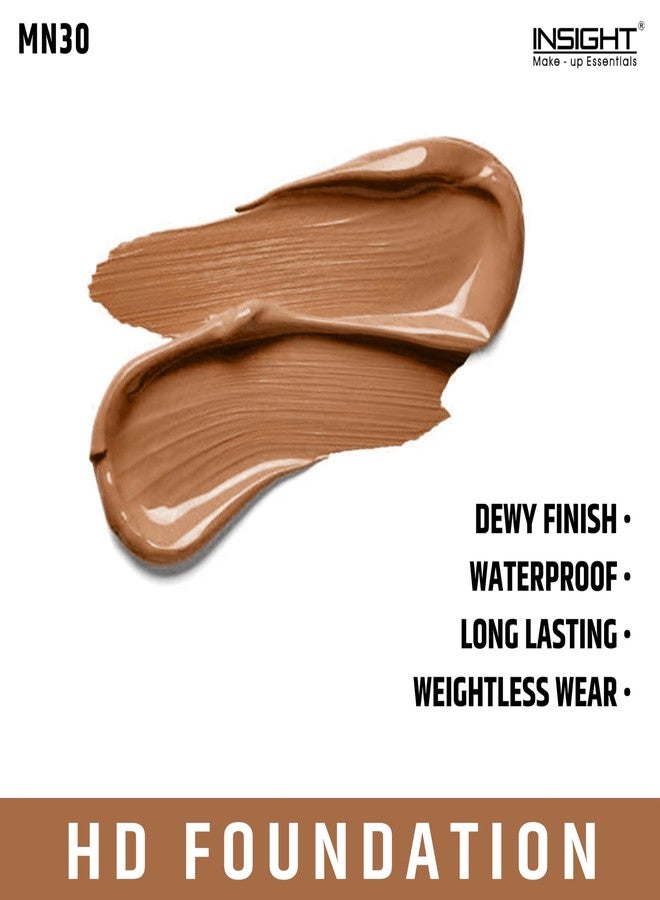 INSIGHT HD Foundation | Dewy Finish | High Coverage| Blurring Properties| Lightweight | Fragrance Free |Flawless Look| Shade-MN30 - Image 2