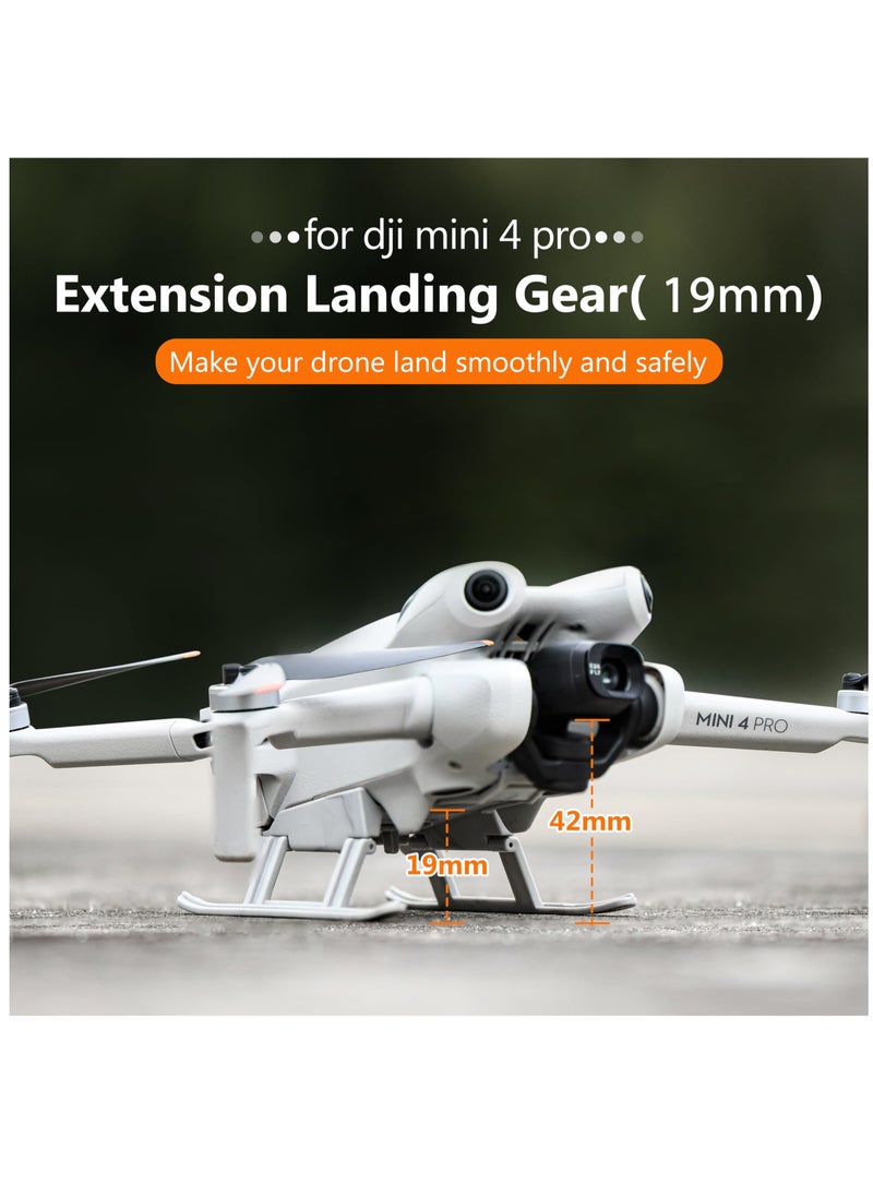 Excefore - Landing Gear for Dji Mini 4 Pro Drone Accessories, Foldable Extended Landing Legs Kit for DJI Mini 4 Pro Drone Protector - Image 1