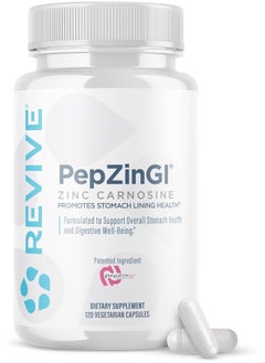 Revive MD - Zinc Carnosine - GI & Stomach Lining Support - 120 Vegetarian Capsules - Supports Immune Function, antioxidants and Brain Function