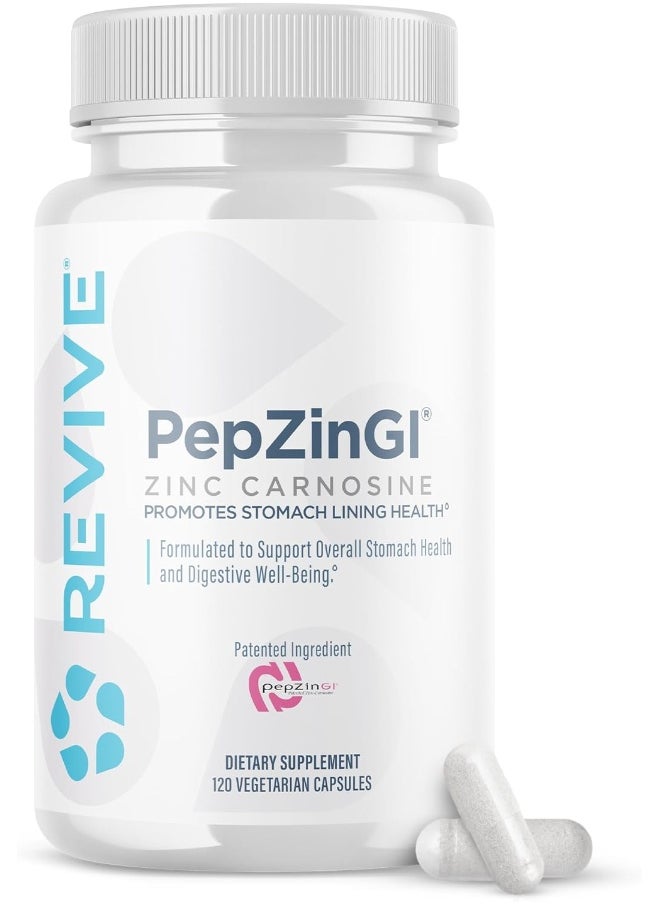 revive - Revive MD - Zinc Carnosine - GI & Stomach Lining Support - 120 Vegetarian Capsules - Supports Immune Function, antioxidants and Brain Function - Image 1