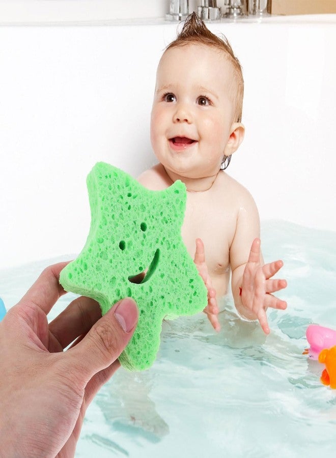 Lurrose 6pcs Bath Sponge Foam Loofah Sponge, Body Sponge for Shower Star Shaped Exfoliating Sponge Portable Body Scrubber - Image 4