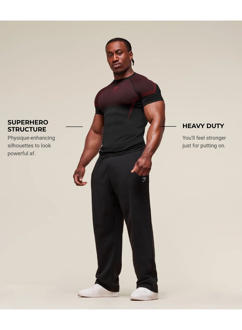 جيمشارك أفضل مبيعات للملابس الرياضية للرجال، لياقة بدنية، سريعة الجفاف، قابلة للتنفس، مرنة، بقصة ضيقة، بأكمام قصيرة - Image 3