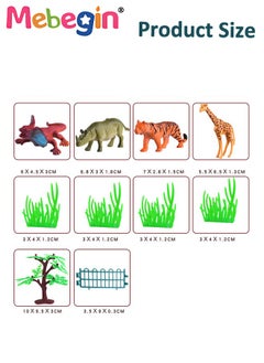 MEBEGIN Wild Animal Toy Figure Play Set for Kids Pack of 53 Mini Jungle Animal Toy Set  - Image 4