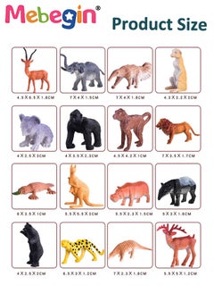 MEBEGIN Wild Animal Toy Figure Play Set for Kids Pack of 53 Mini Jungle Animal Toy Set  - Image 3