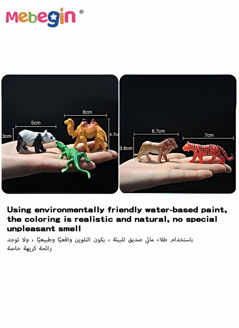 MEBEGIN - Wild Animal Toy Figure Play Set for Kids Pack of 53 Mini Jungle Animal Toy Set - Image 1