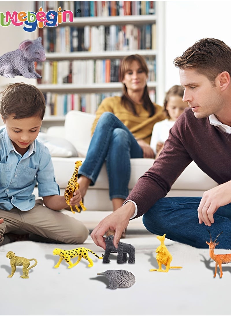 MEBEGIN - Wild Animal Toy Figure Play Set for Kids Pack of 53 Mini Jungle Animal Toy Set - Image 1