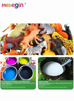 MEBEGIN Wild Animal Toy Figure Play Set for Kids Pack of 53 Mini Jungle Animal Toy Set  - Image 5