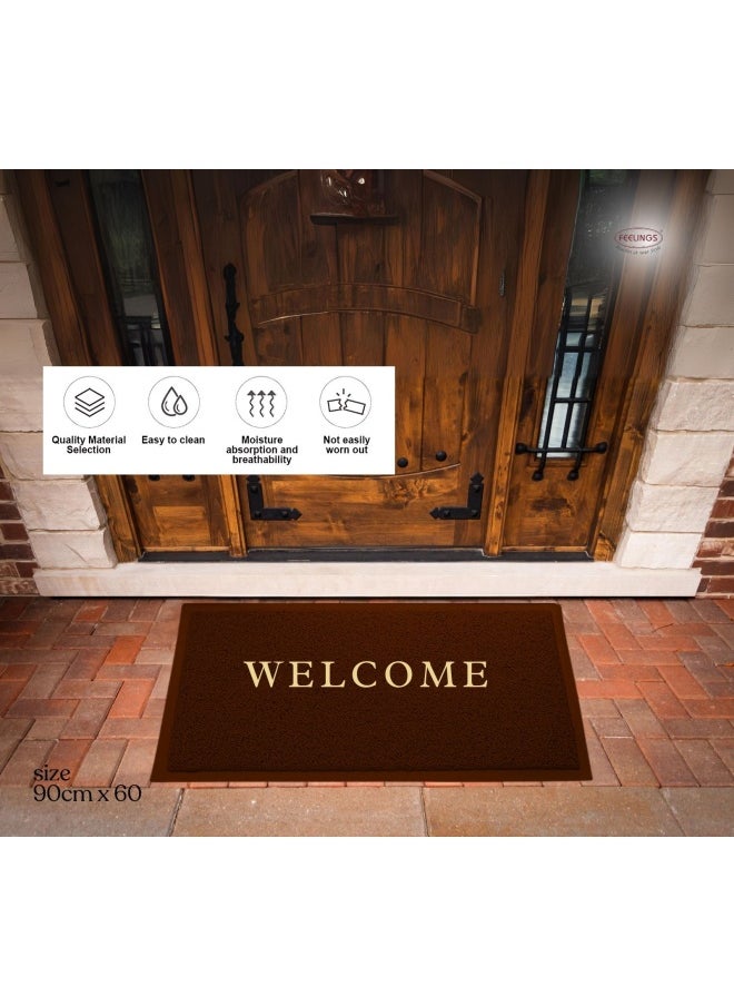 Feelings Feelings Welcome Door Mat 60 X 90 Cm Brown  - Image 3