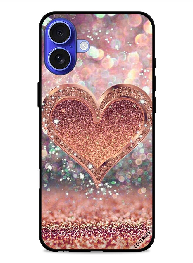 Covernex Apple iPhone 16 Plus Protective Case Cover Glitter Heart - Image 1