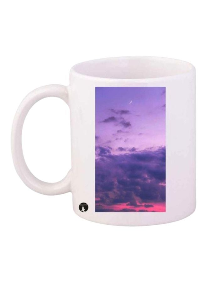 RYN The Sky Printed Coffee Mug White/Purple/Red