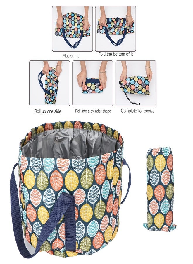 Ymiko Collapsible Foot Basin, Portable Collapsible Foot Soaking Basin Handle Rope Foot Bath Water Bucket Folding Foot Spa Soak Tub 21L for Travel, Camping - Image 2