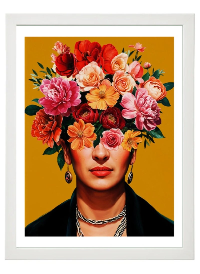 Boomah Accessories Frida Kahlo Feminist Wall Art, Home Decore Gift , Poster with Frame 30x40cm 