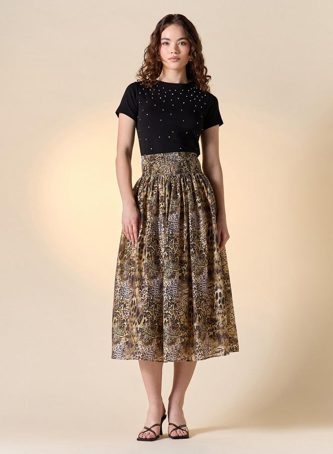 سبلاش فيڤ تيشيرت بياقة دائرية مزين بأكمام قصيرة - Image 2