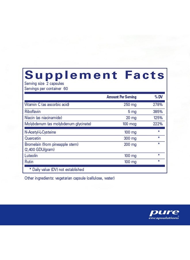 Pure Encapsulations Hist Reset | Support for Nasal and Respiratory Health* | 120 Capsules - Image 1
