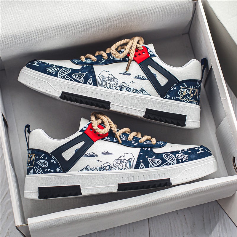 Men'S Shoes 2023 New Summer Breathable Thin Boys Cashew Flower Casual Board Shoes Sports Trendy Shoes - Image 5