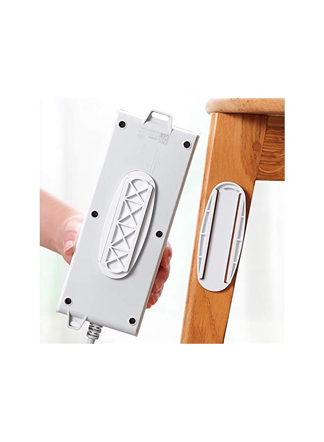 promass Power Strip Holder Fixator 4Packs No Hole Plug-in Wall Socket Sticker Fixer, Protector Wall Mount for Desk, Wall, WiFi Router, Paper Towel Box,Entertainment System Home or Office - Image 3