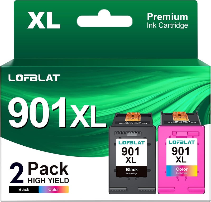خراطيش LOFBLAT 901 901XL المتوافقة مع خراطيش طابعة HP 901 لطابعات HP Officejet 4500 J4580 J4680 J4524 J4535 J4540 J4550 J4585 J4624 J4660 J4680c J4860 G510 G5G510a G510g G510n - Image 1