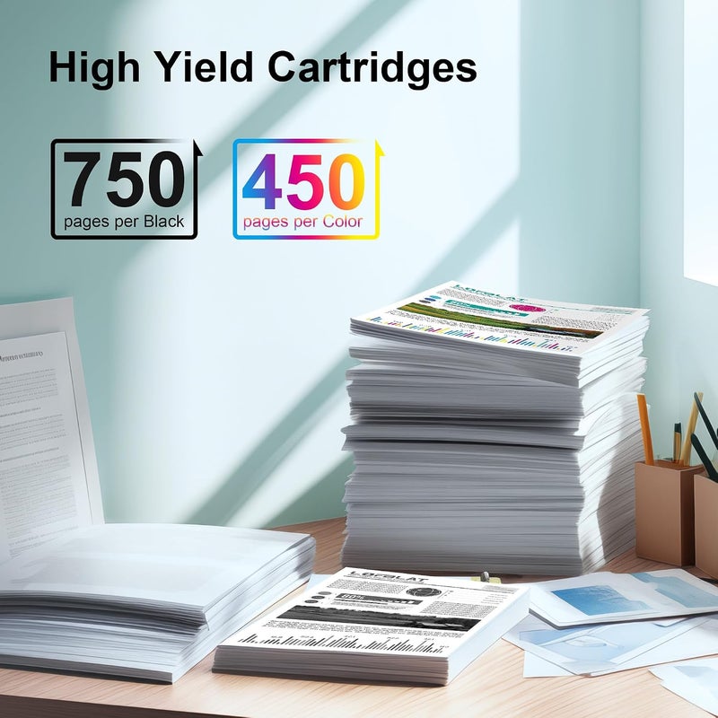 خراطيش LOFBLAT 901 901XL المتوافقة مع خراطيش طابعة HP 901 لطابعات HP Officejet 4500 J4580 J4680 J4524 J4535 J4540 J4550 J4585 J4624 J4660 J4680c J4860 G510 G5G510a G510g G510n - Image 3