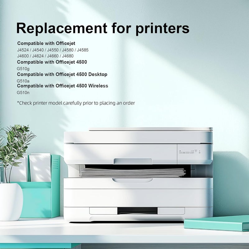 خراطيش LOFBLAT 901 901XL المتوافقة مع خراطيش طابعة HP 901 لطابعات HP Officejet 4500 J4580 J4680 J4524 J4535 J4540 J4550 J4585 J4624 J4660 J4680c J4860 G510 G5G510a G510g G510n - Image 2