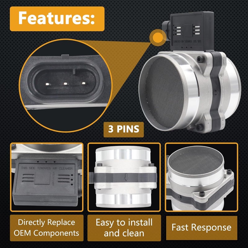Yezoauto Mass Air Flow Sensor MAF Meter for Cadillac Escalade, Chevrolet, GMC, and Pontiac - Image 4