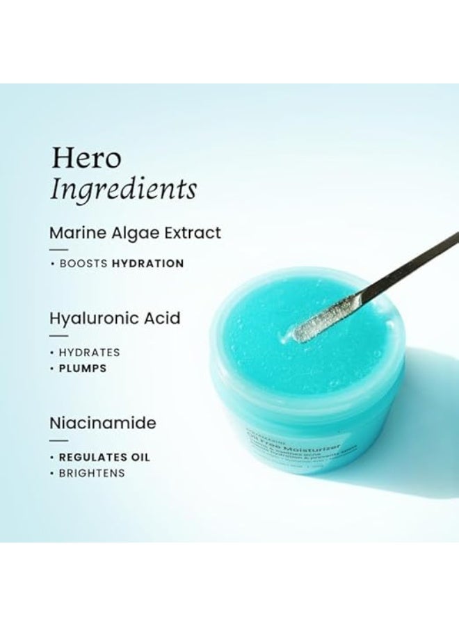 foxtale Oil-Free Gel Moisturizer for Face | Hyaluronic Acid, Niacinamide, Betaine, Marine Algae| Boosts Hydration, Brightens Skin, Soothes Acne| Lightweight for Oily, Acne-Prone Skin |Men & Women-100g - Image 3