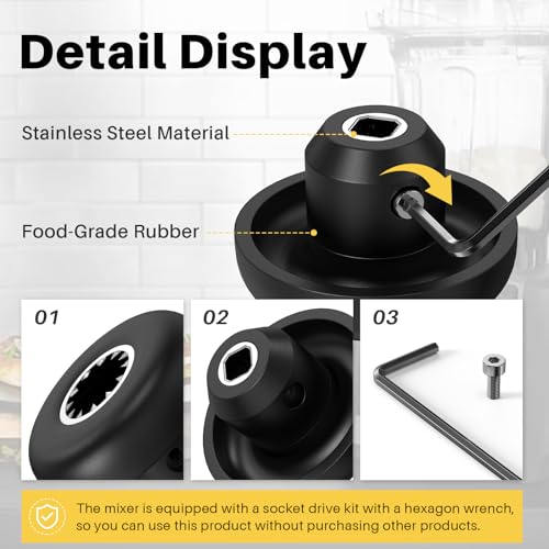 Yncotte Blade Replacement Parts Compatible with Vitamix, Blender Wet Blade Replacement Assembly with Wrench and Drive Socket Replacement Compatible With Vitamix 64oz and 32oz Container - Image 4