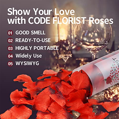 CODE FLORIST 1500 PCS Dark-Red Silk Rose Petals for Valentine's Day,Romantic Night,Wedding,Proposal Anniversary Flower Decorations(Separated,Scented) - Image 5