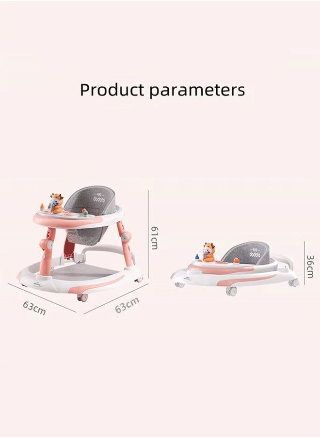 oldlaiben 3 in 1 Baby Walker, Multi-Function Baby Walker, Foldable Baby Walker, Adjustable Height, With Detachable Music Tray, Safety Bumper, Learning-Seated or Walk-Behind, for 6-18 Months Boys and Girls（Grey）  - Image 2