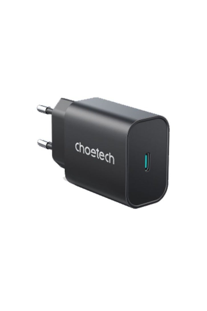 CHOETECH PD6003 Charger USB-C 25W - Black - Image 1