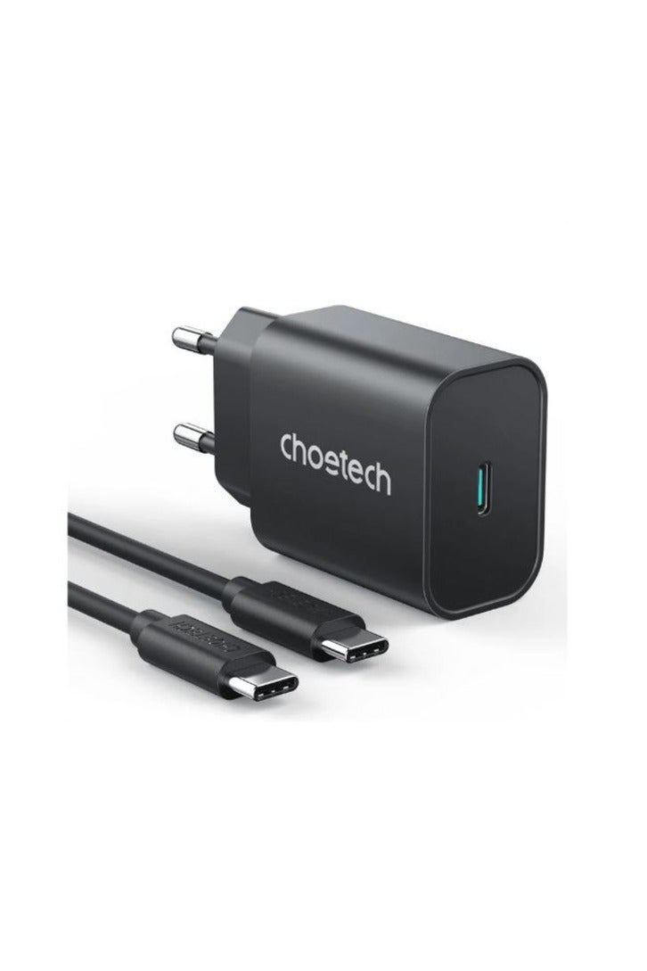 CHOETECH PD6003 Charger USB-C 25W - Black - Image 2