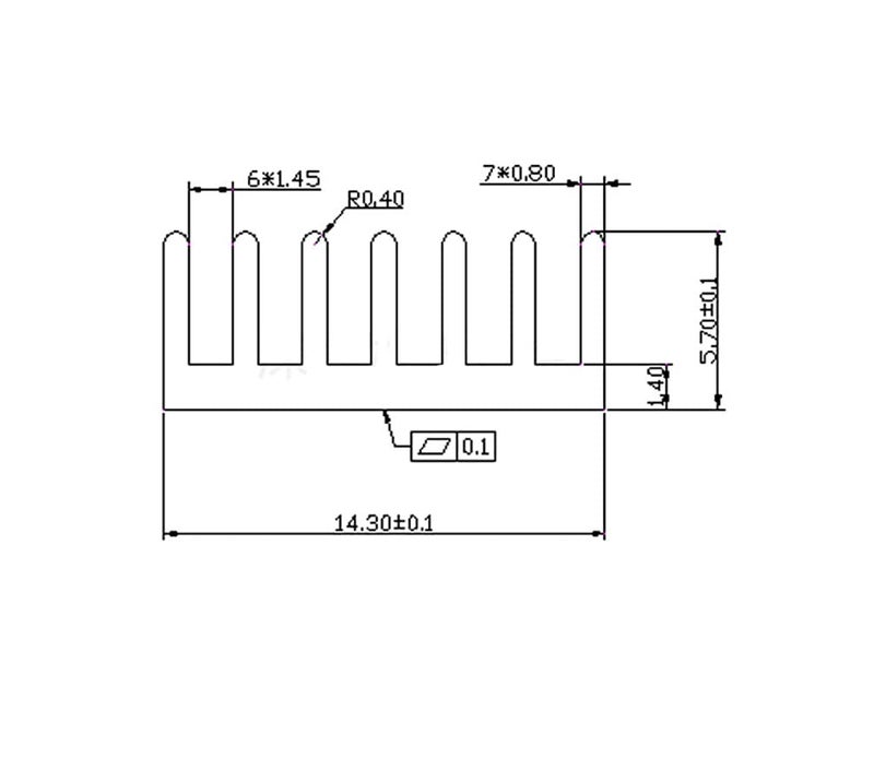 CentIoT - 5PCS 14 x 14 x 6mm Aluminium Heatsink (Cross Cut Fin with 3M, Black Anodised) - Image 2